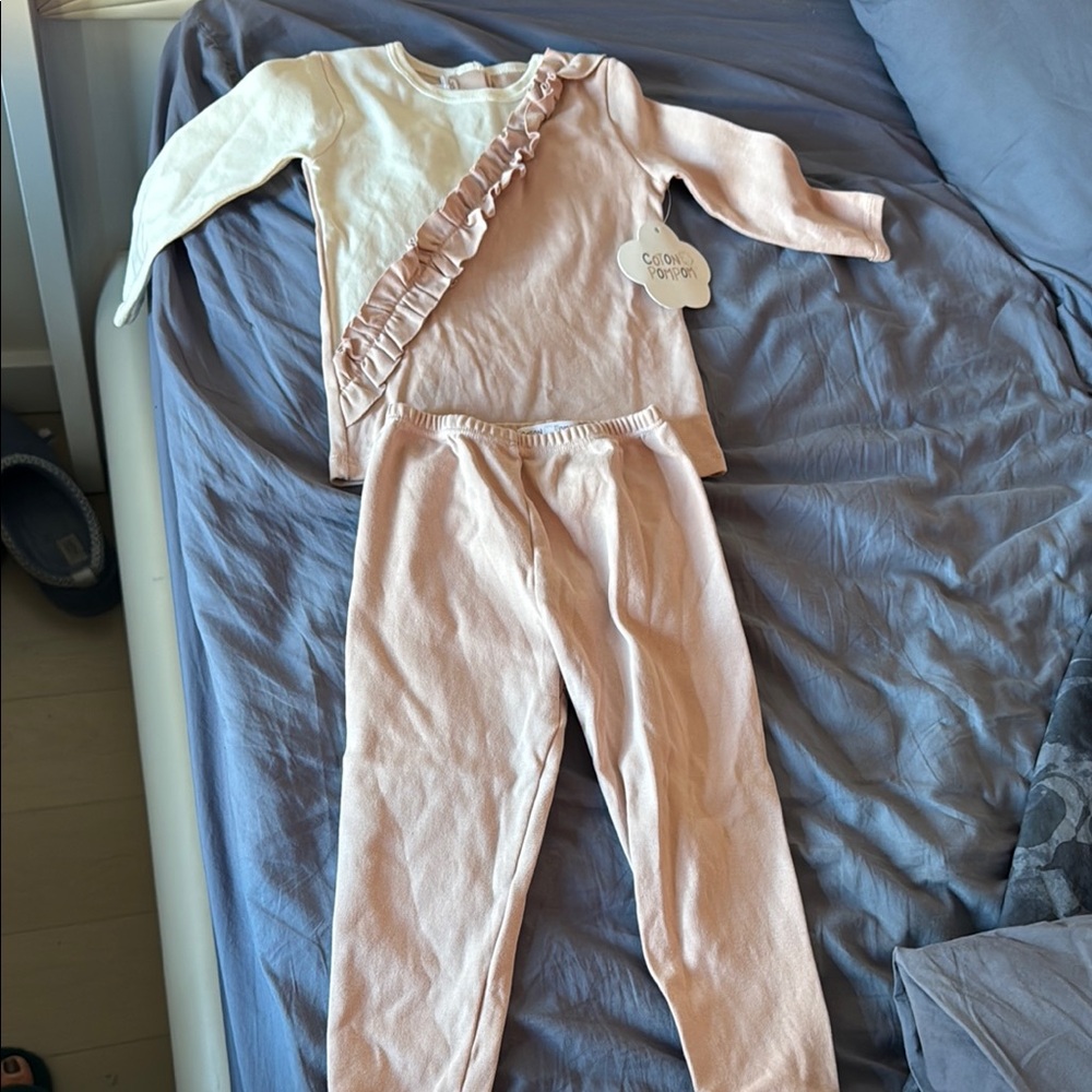 Charming Pink and Cream Ruffle Outfit size 24m